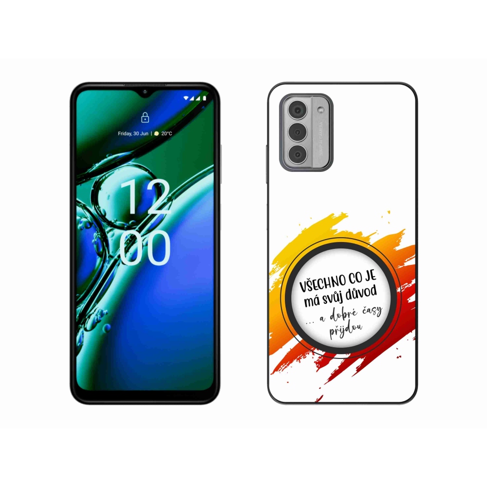 Gélový kryt mmCase na Nokia G42 - citát 3 biele pozadie