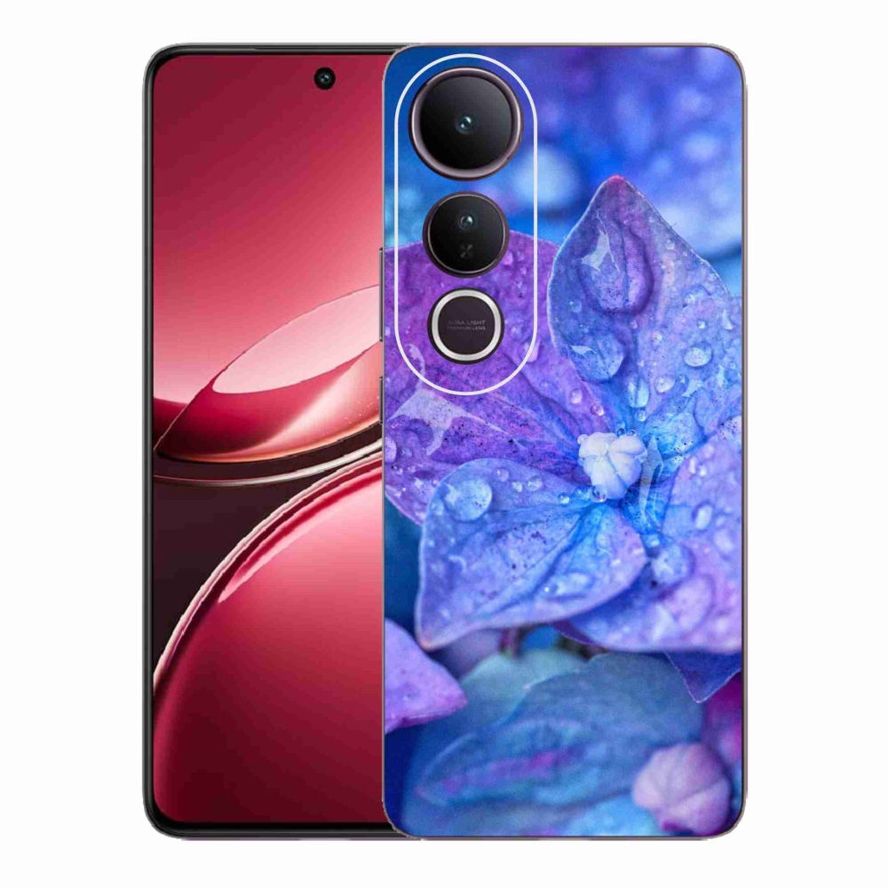 Gélový kryt mmCase na Vivo V50 Lite 4G/5G - fialový kvet