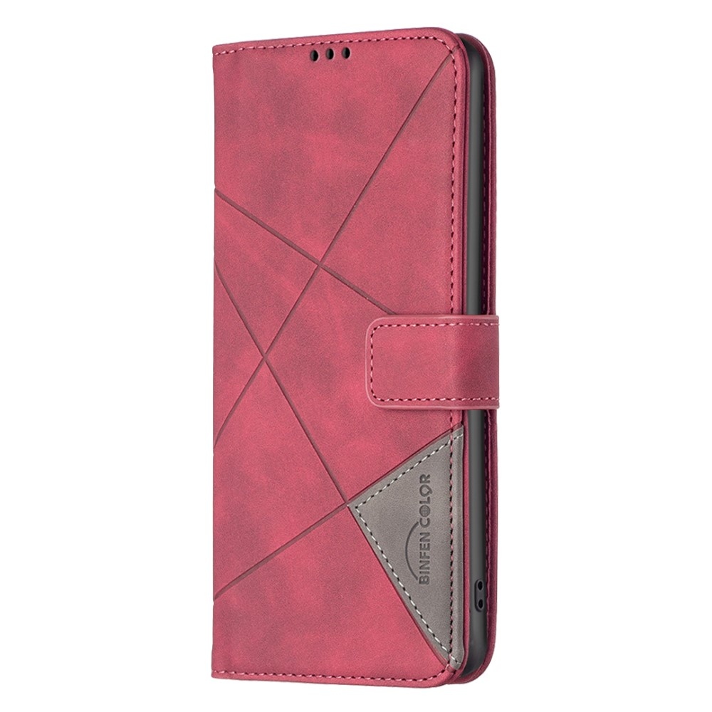 BINFEN knižkové púzdro na Samsung Galaxy M15 5G - červené