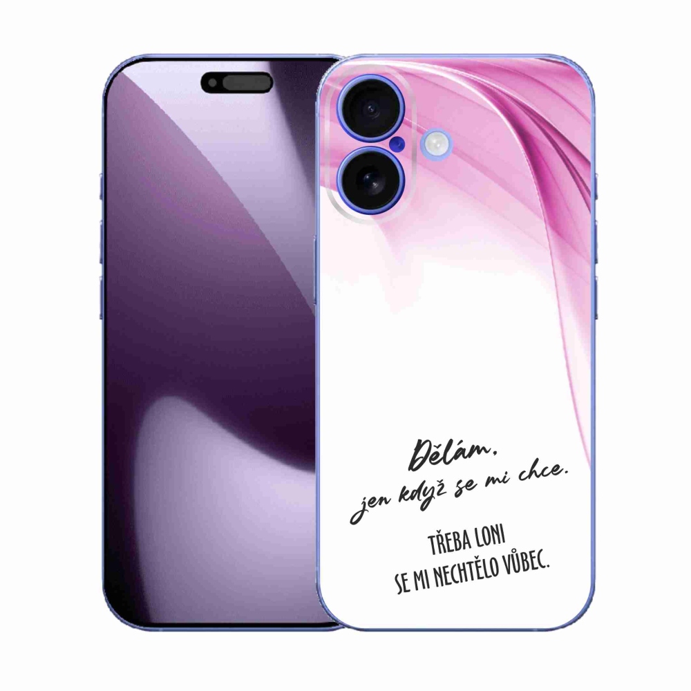Gélový kryt mmCase na iPhone 17 - vtipný text 12 biele pozadie