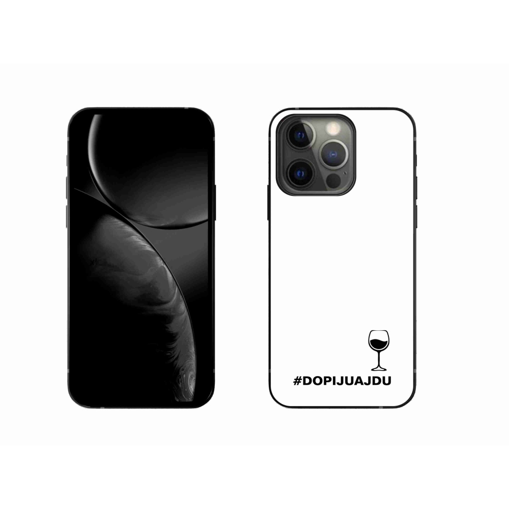 Gélový kryt mmCase na iPhone 13 Pro 6.1 - vínny motív biele pozadie