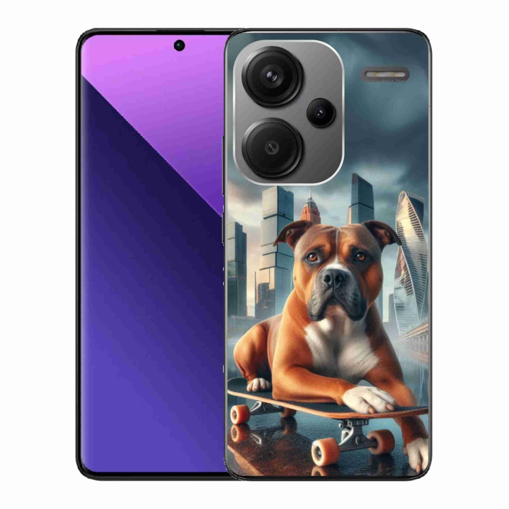 Gélový kryt mmCase na Xiaomi Redmi Note 13 Pro+ 5G - pes na skateboarde