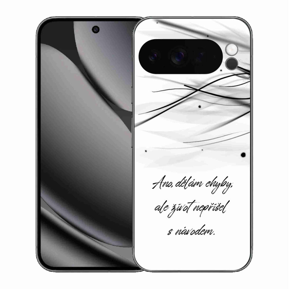 Gélový kryt mmCase na Google Pixel 10 Pro XL - citát biele pozadie