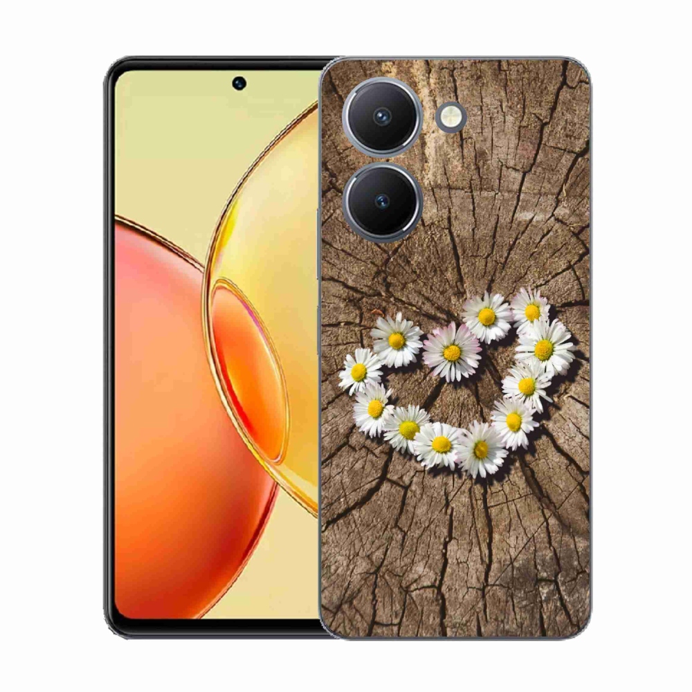 Gélový kryt mmCase na Vivo Y36 - srdce z margaréty