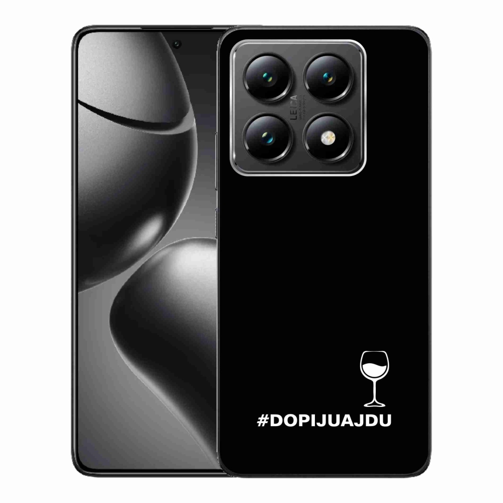 Gélový kryt mmCase na Xiaomi 14T - vínny motív čierne pozadie