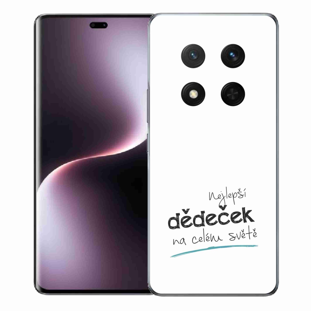 Gélový kryt mmCase na Honor Magic 7 Lite 5G - najlepší dedko 3 biele pozadie