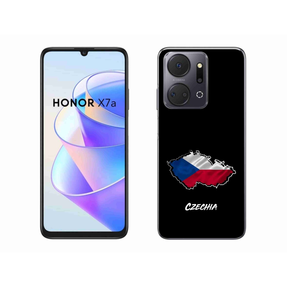 Gélový kryt mmCase na Honor X7a - Czechia čierne pozadie