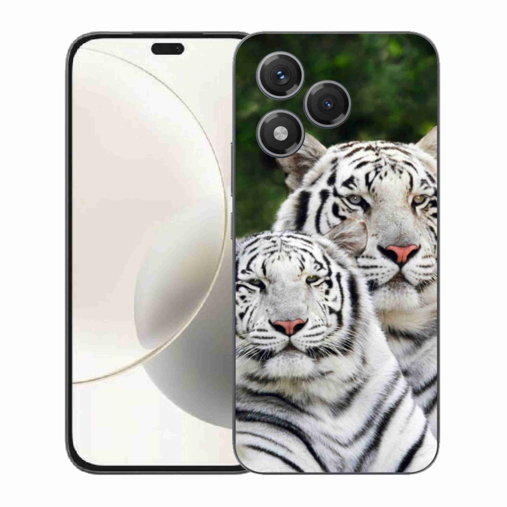 Gélový kryt mmCase na Honor 400 Lite - bieli tigre