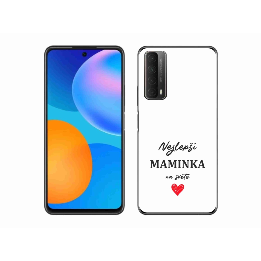Gélový kryt mmCase na Huawei P Smart (2021) - najlepšia mamička 1 biele pozadie