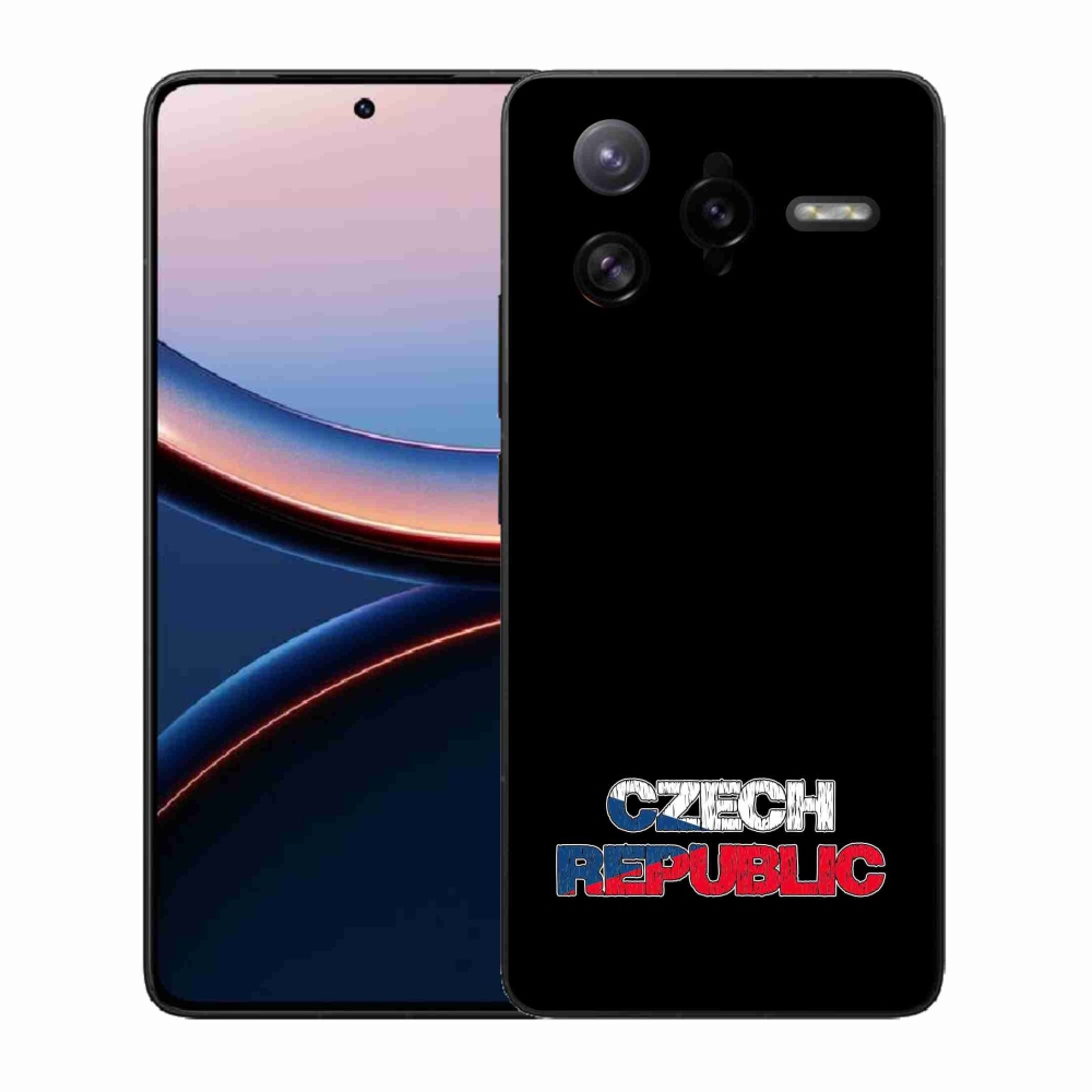Gélový kryt mmCase na Xiaomi Poco F7 Ultra - Czech Republic čierne pozadie