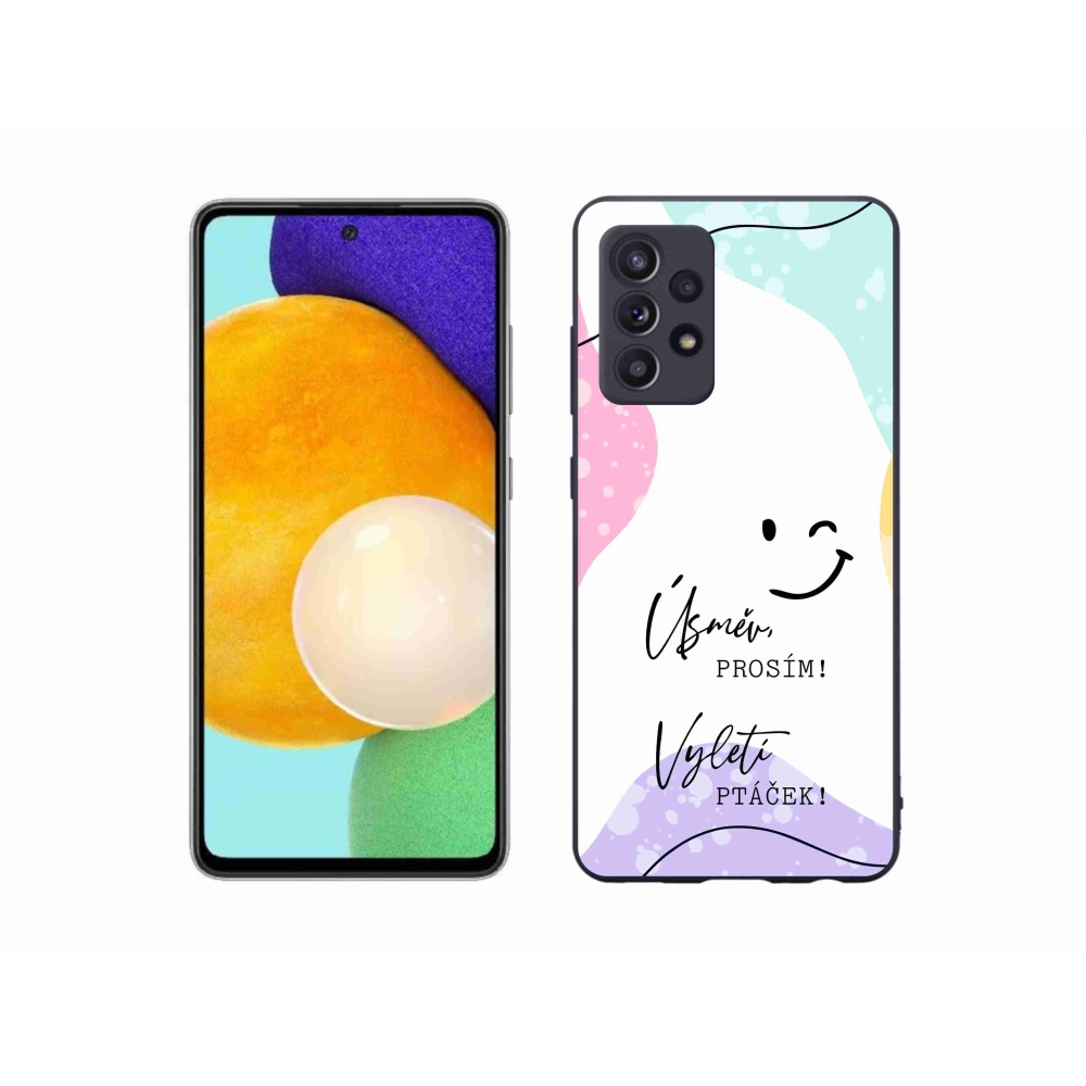 Gélový kryt mmCase na Samsung Galaxy A52s 5G - vtipný text 4 biele pozadie