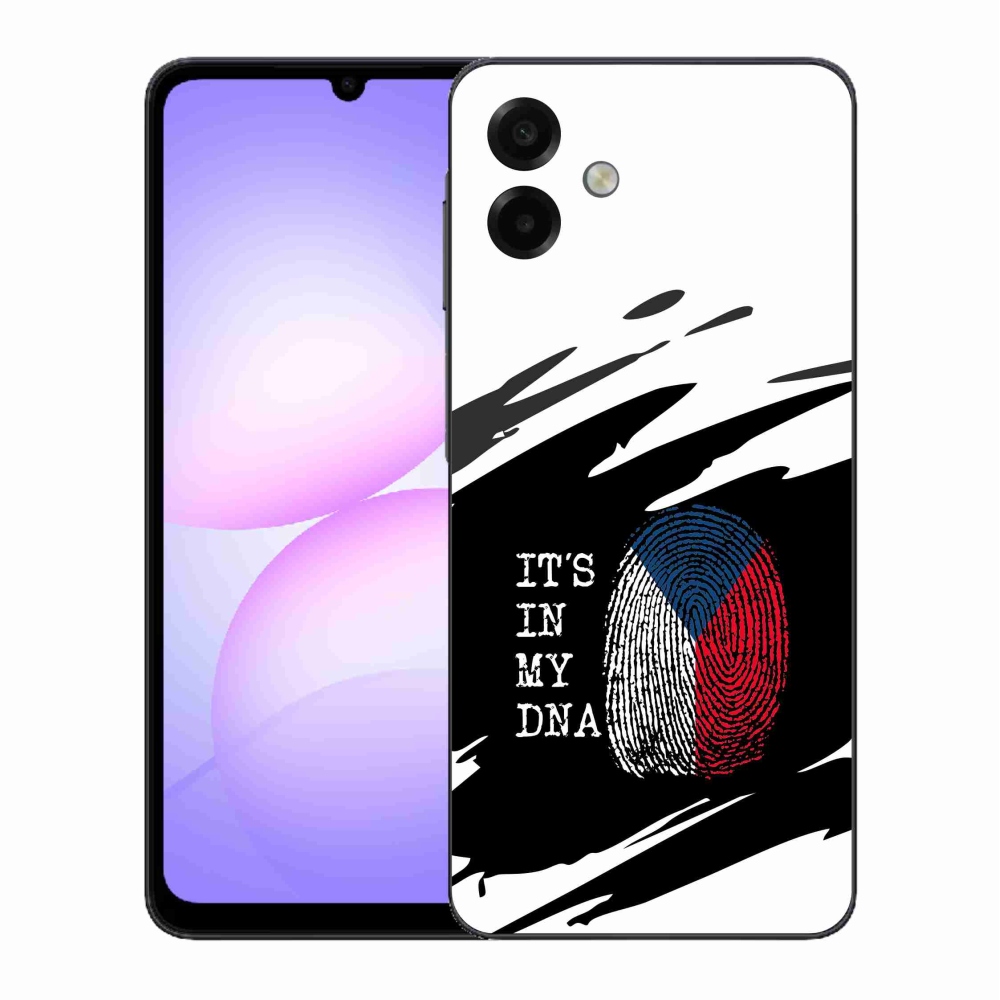 Gélový kryt mmCase na Samsung Galaxy A07 4G - vlajka odtlačok prsta čiernobiele pozadie