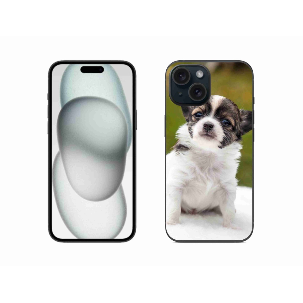 Gélový obal mmCase na iPhone 15 - čivava 4