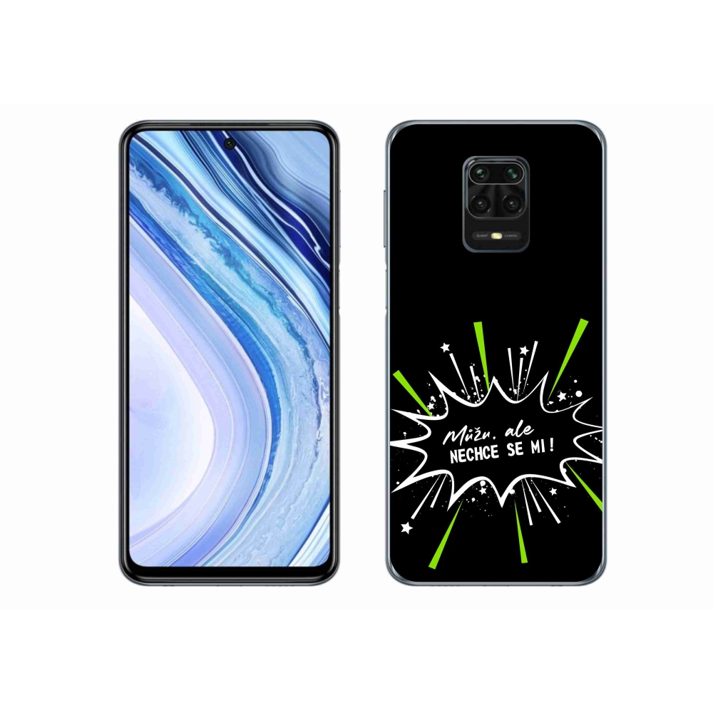 Gélový kryt mmCase na Xiaomi Redmi Note 9S - vtipný text 11 čierne pozadie