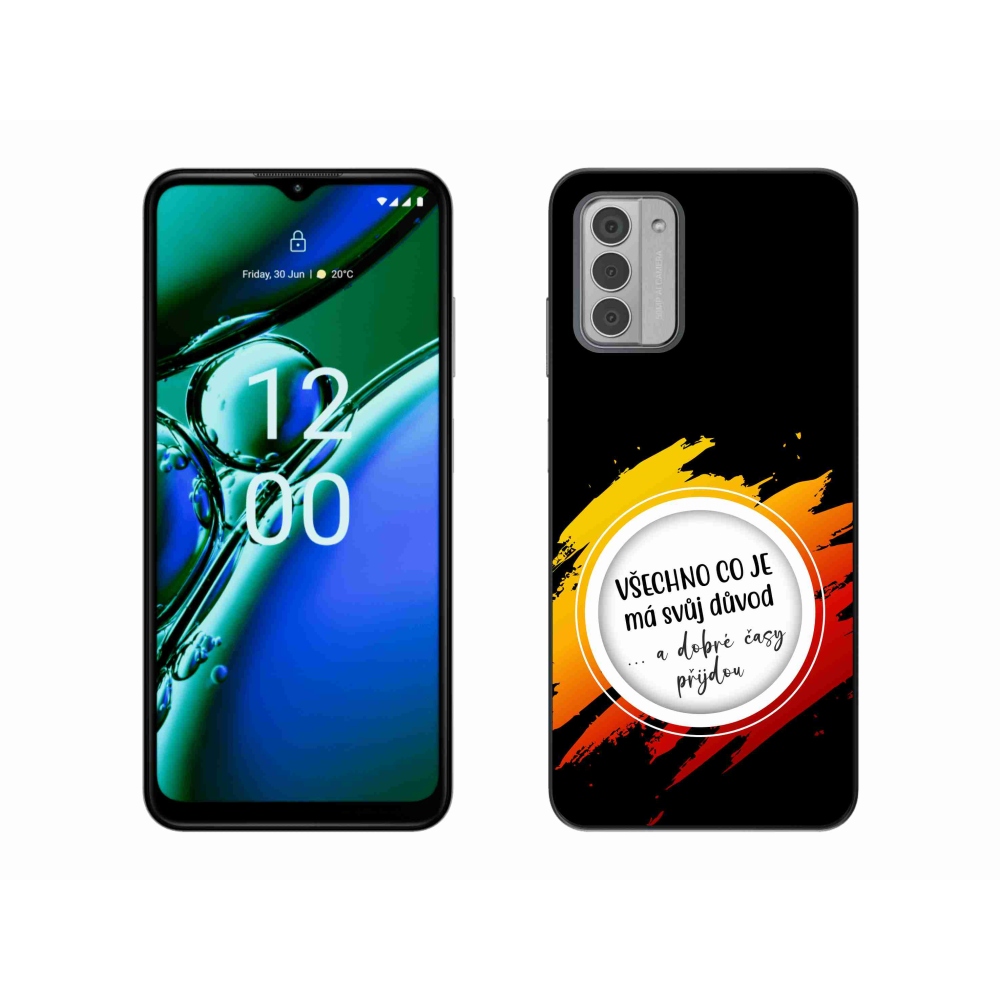 Gélový kryt mmCase na Nokia G42 - citát 3 čierne pozadie