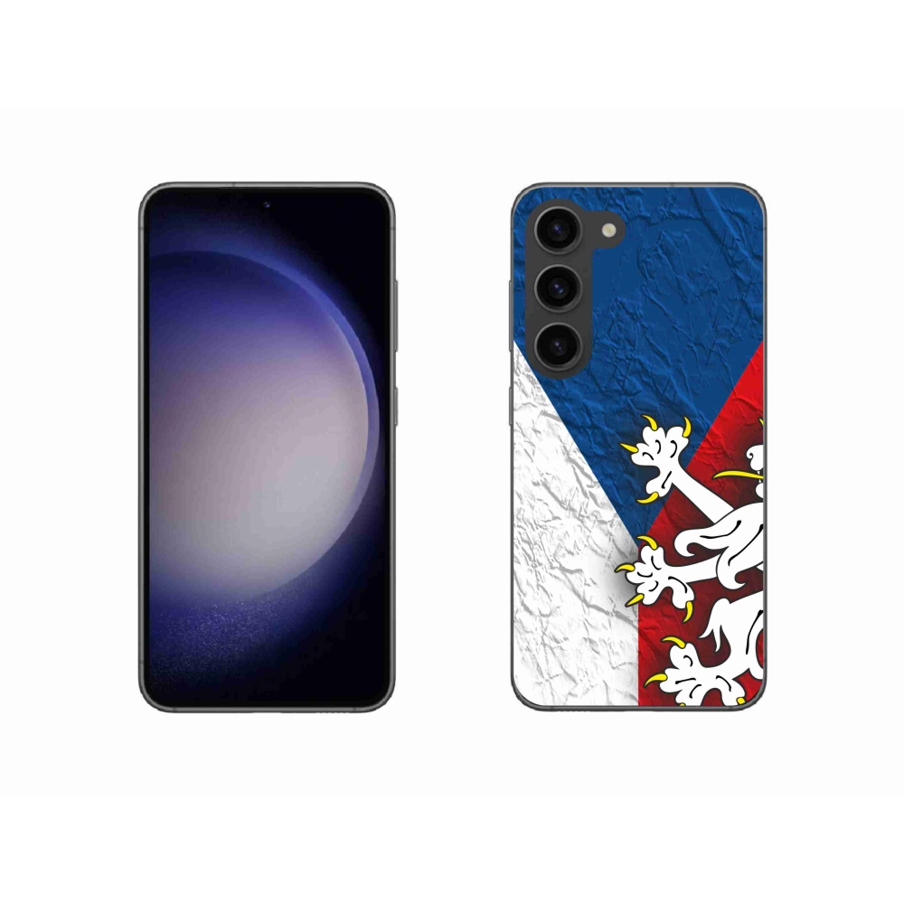 Gélový kryt mmCase na Samsung Galaxy S23 5G - česká vlajka 1