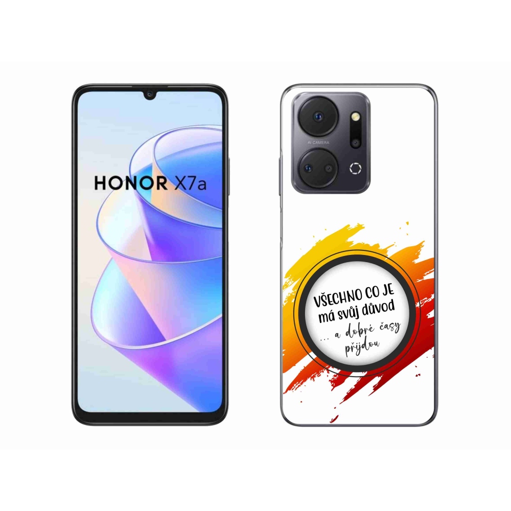 Gélový kryt mmCase na Honor X7a - citát 3 biele pozadie