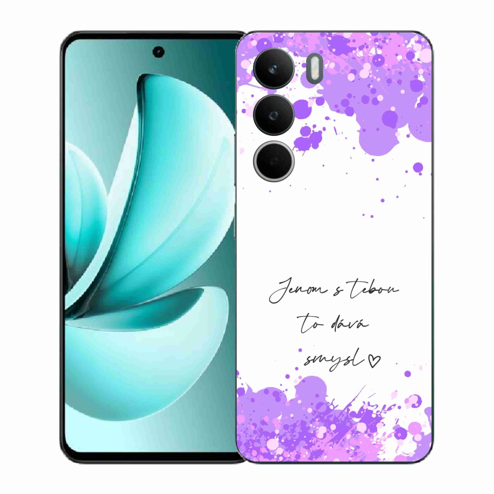 Gélový kryt mmCase na Realme C71 - zamilovaný text biele pozadie