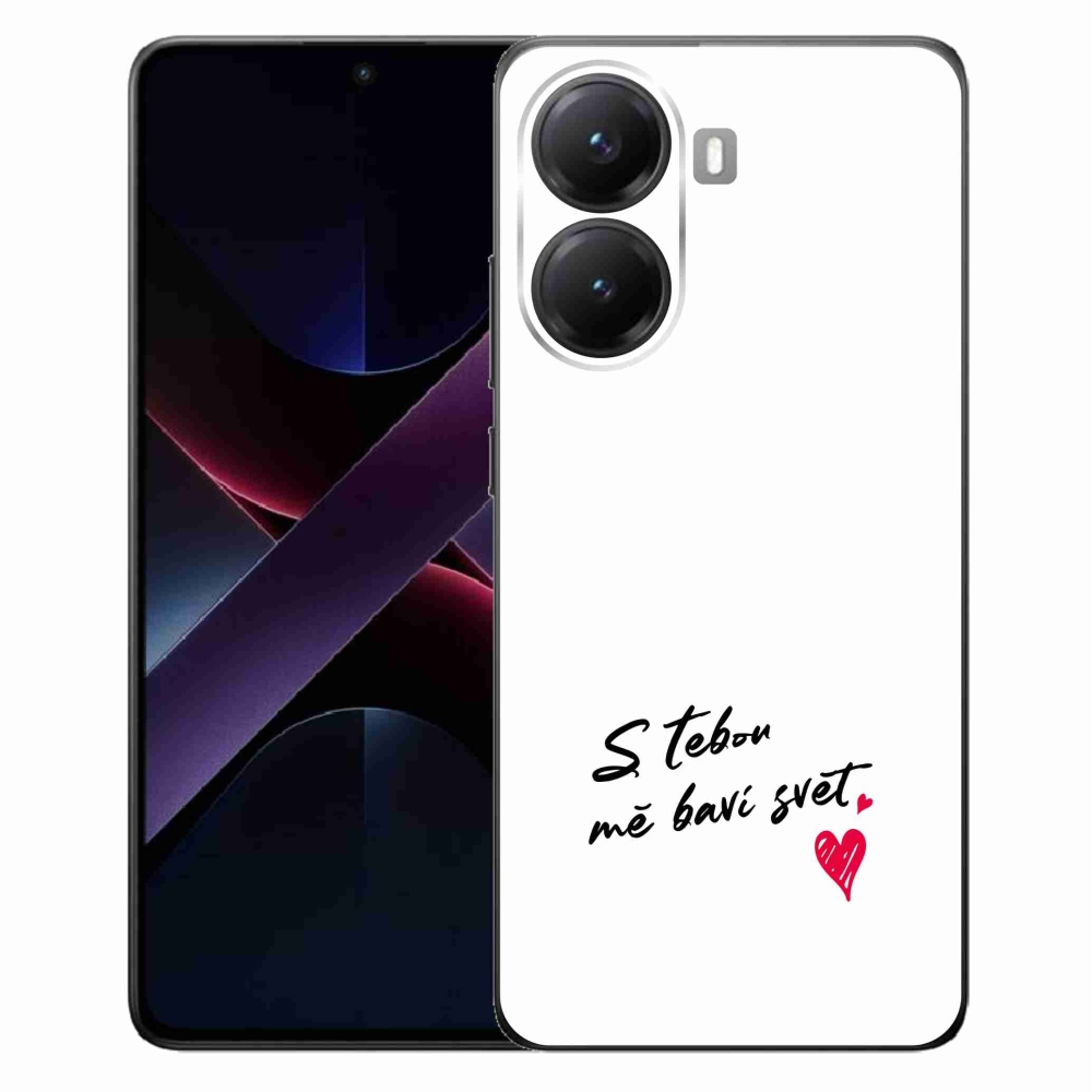 Gélový kryt mmCase na Xiaomi Poco X7 Pro 5G - zamilovaný text 1 biele pozadie