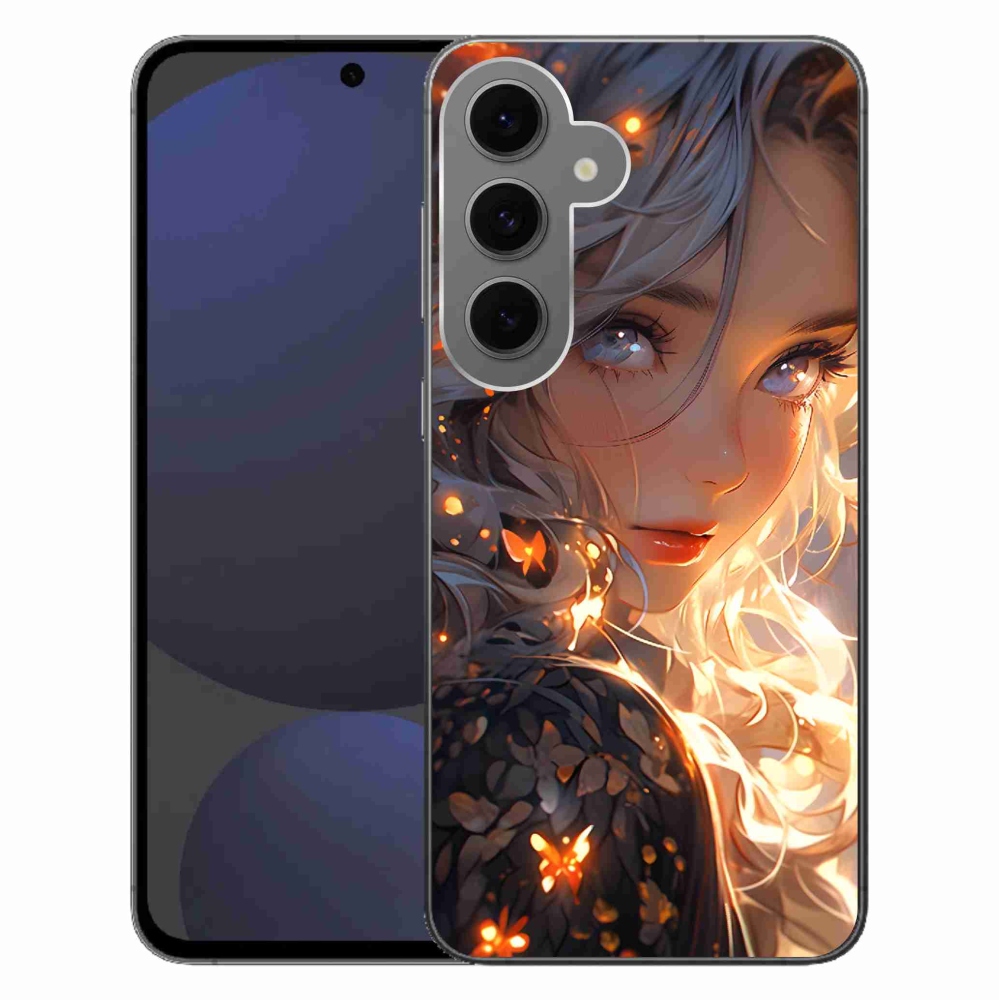 Gélový kryt mmCase na Samsung Galaxy S24 FE - dievča a motýle