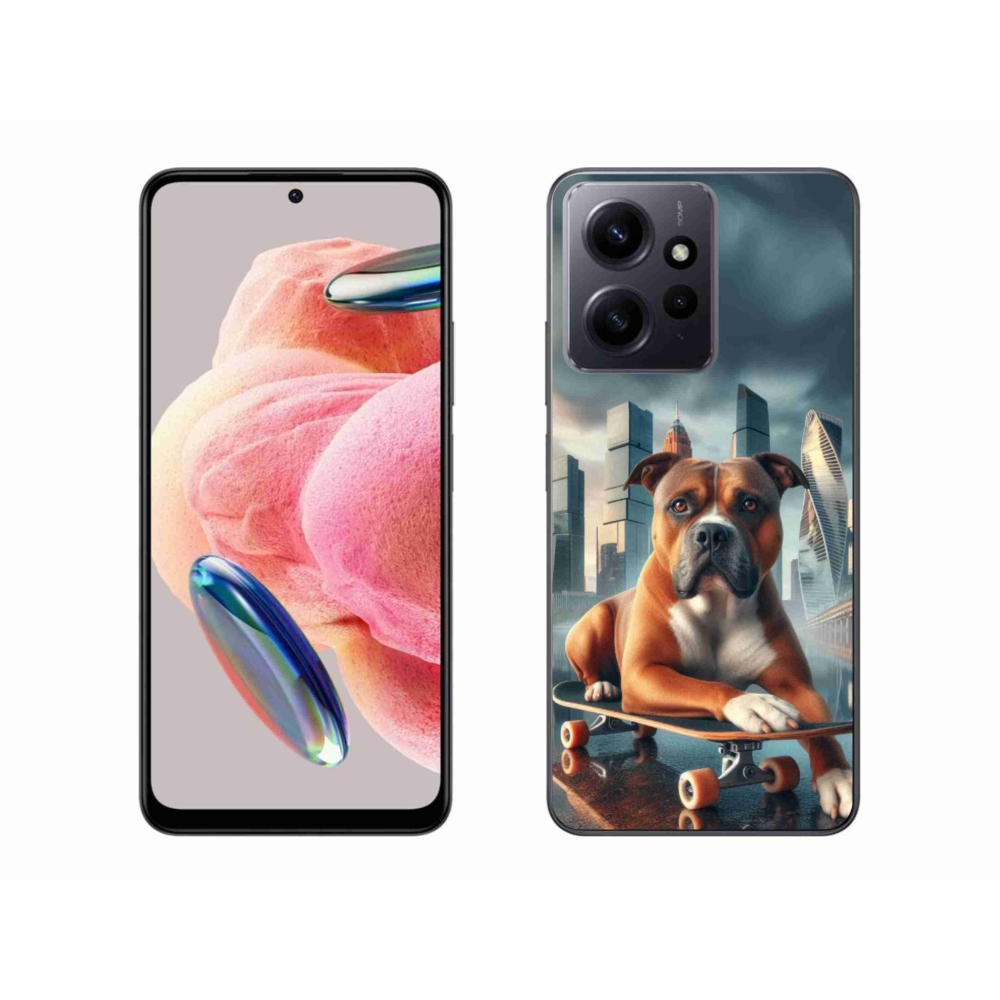 Gélový kryt mmCase na Xiaomi Redmi Note 12 4G - pes na skateboarde