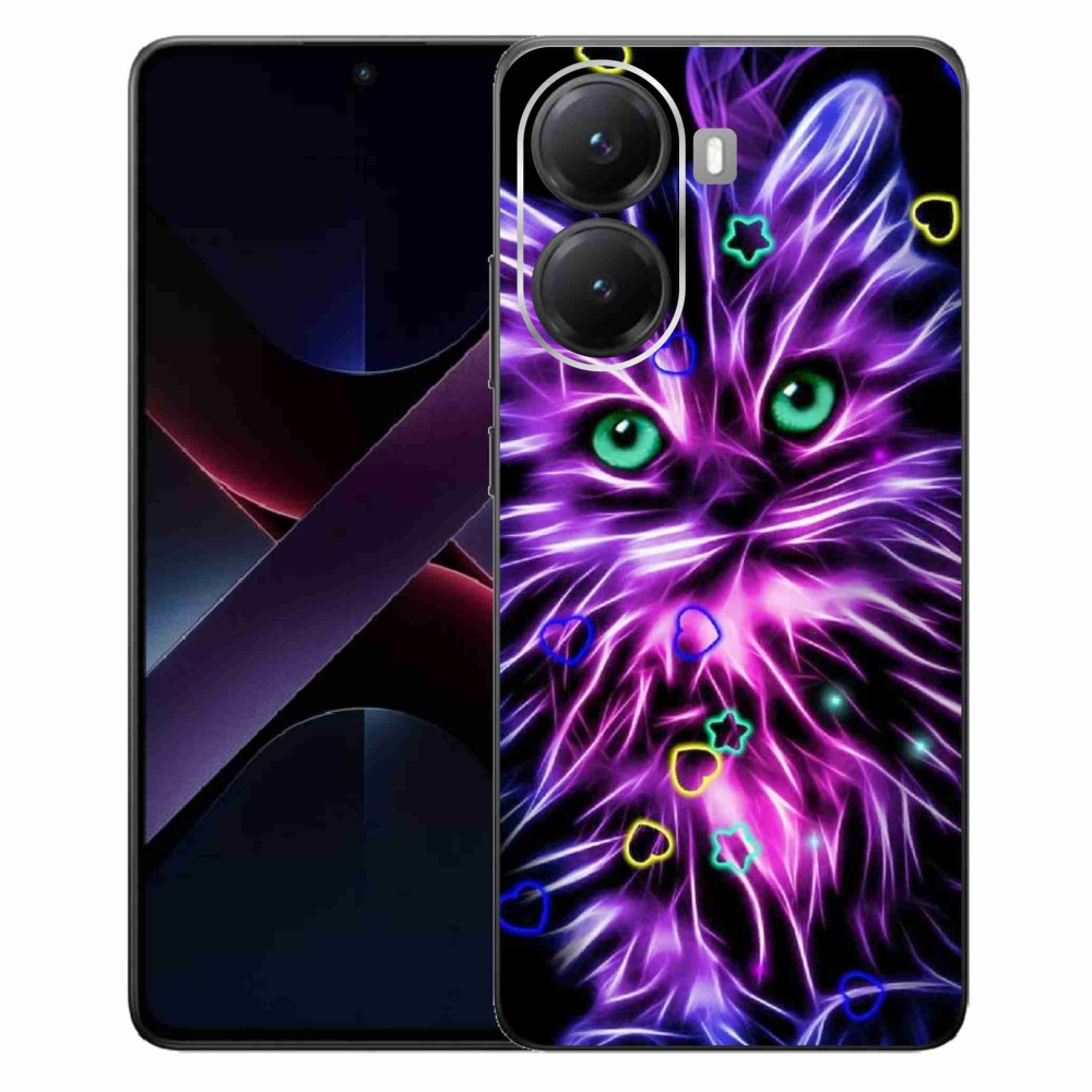 Gélový kryt mmCase na Xiaomi Poco X7 Pro 5G - abstraktná mačka