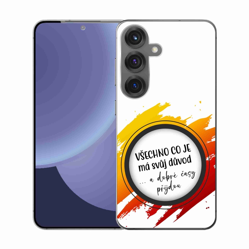 Gélový kryt mmCase na Samsung Galaxy S25 - citát 3 biele pozadie