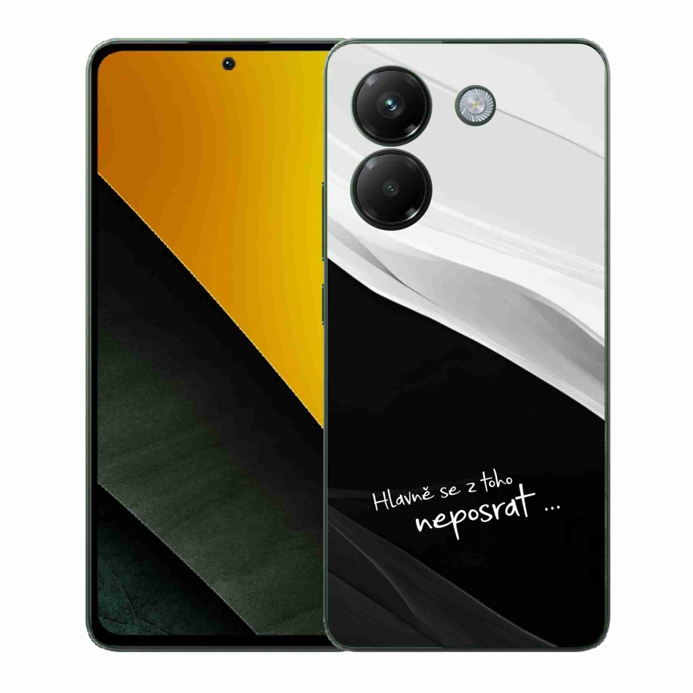 Gélový kryt mmCase na Xiaomi Poco M7 Pro 5G - vtipný text 13 čiernobiele pozadie