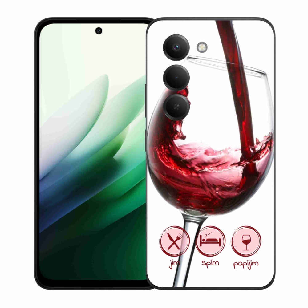 Gélový kryt mmCase na Xiaomi Redmi 15 5G (169mm) - pohár vína červené