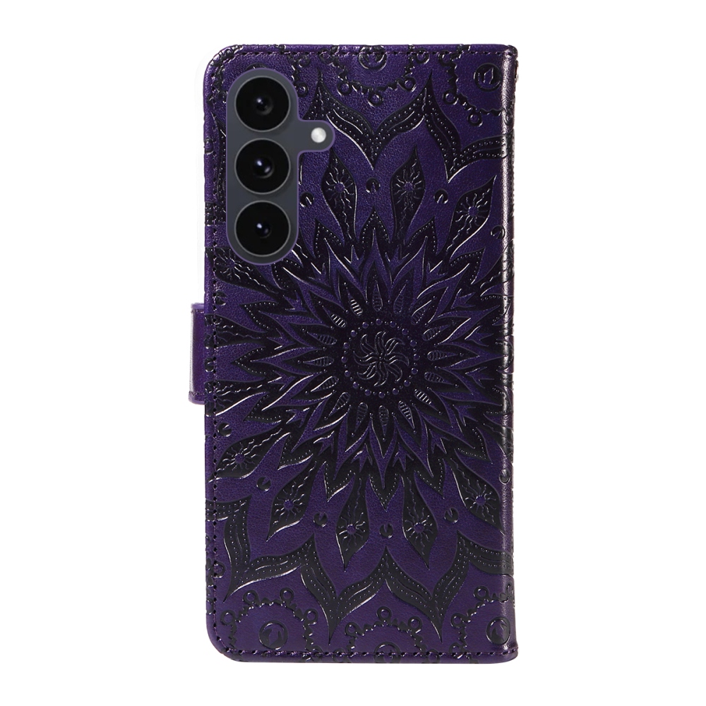 Sunflower knižkové púzdro na Samsung Galaxy S25 FE - fialové