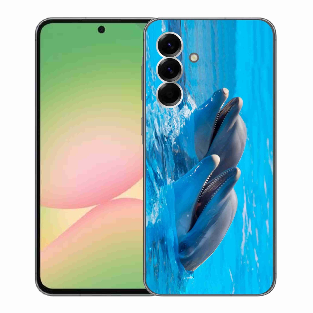 Gélový kryt mmCase na Samsung Galaxy A56 5G - delfíny