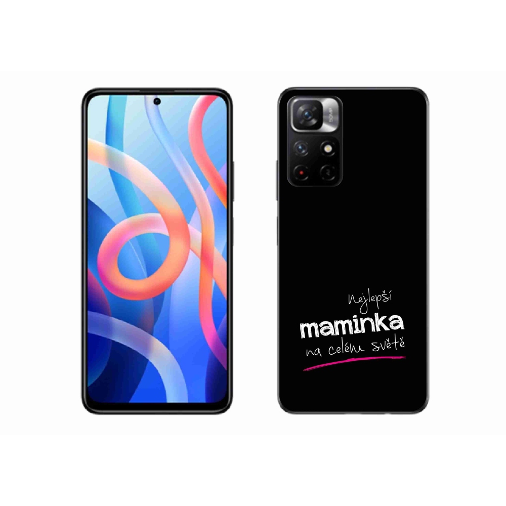 Gélový kryt mmCase na Xiaomi Redmi Note 11S 5G - najlepšia mamička 4 čierne pozadie