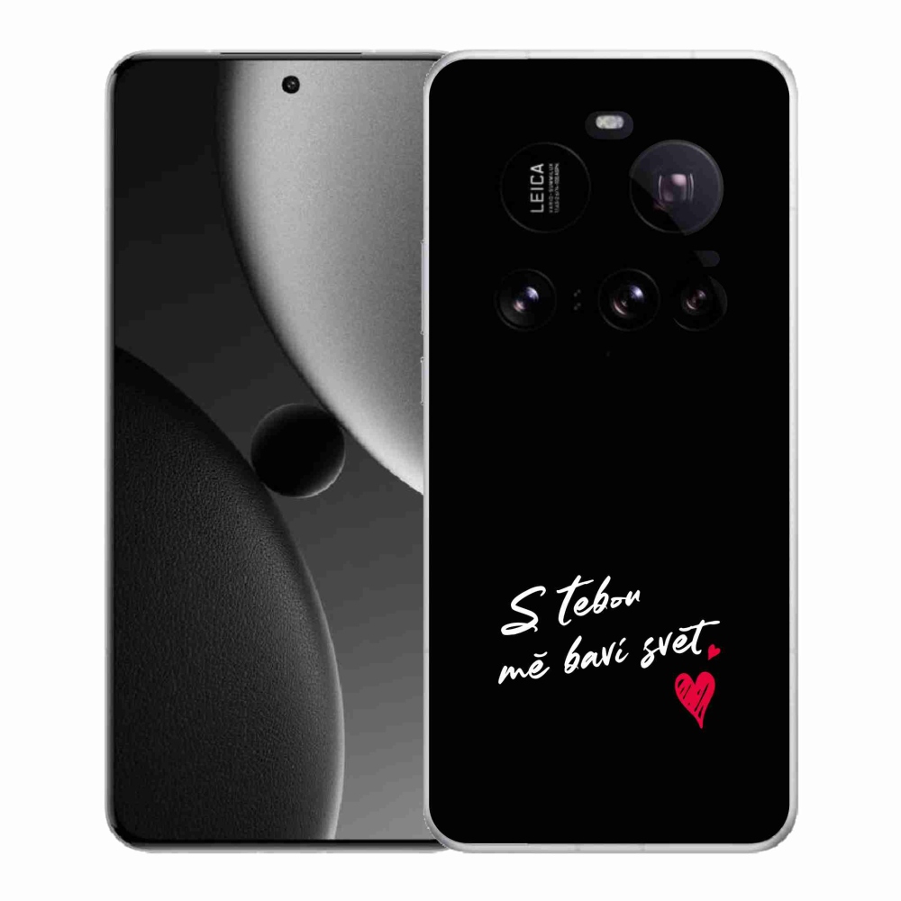 Gélový kryt mmCase na Xiaomi 15 Ultra - zamilovaný text 1 čierne pozadie