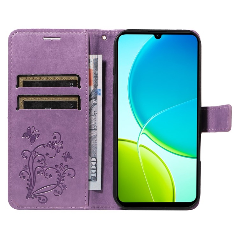 Big Butterfly knižkové puzdro na Vivo Y29s 5G - fialové