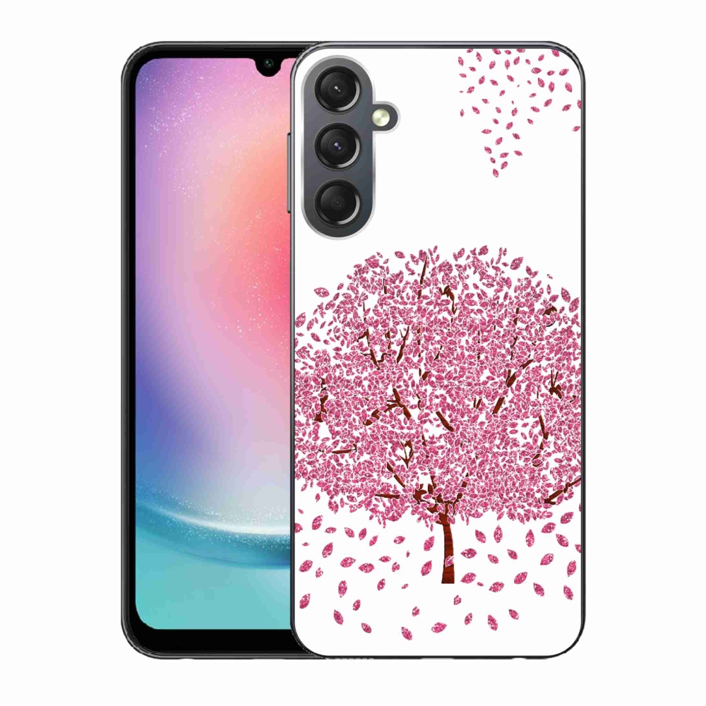 Gélový kryt mmCase na Samsung Galaxy A24 - kreslený strom s listami