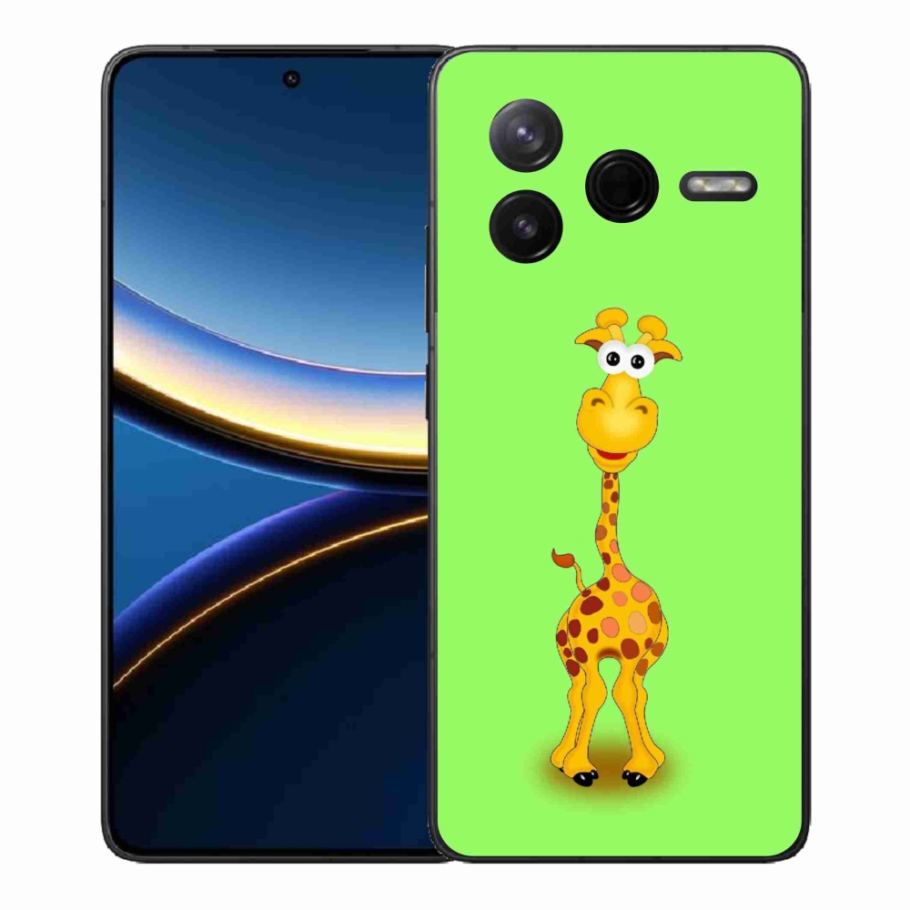 Gélový kryt mmCase na Xiaomi Poco F7 Pro - kreslená žirafa