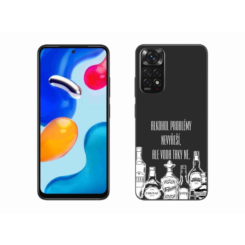 Gélový kryt mmCase na Xiaomi Redmi Note 11S 4G - vtipný text čierne pozadie