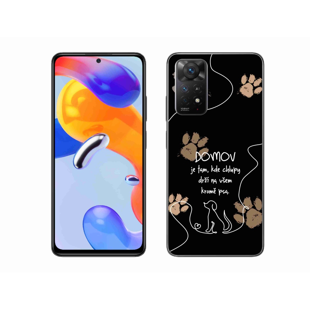 Gélový kryt mmCase na Xiaomi Redmi Note 11 Pro 4G/5G - psí motív čierne pozadie