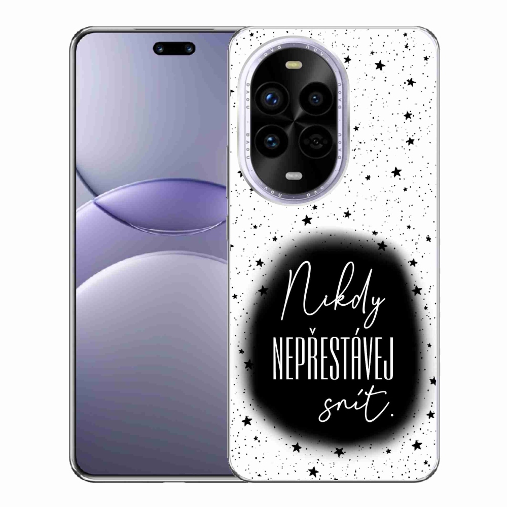 Gélový kryt mmCase na Huawei Nova 13 Pro 5G - citát 1 čiernobiele pozadie