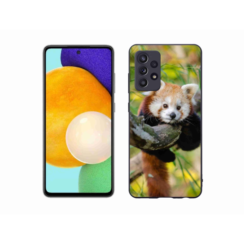 Gélový kryt mmCase na Samsung Galaxy A52s 5G - panda červená