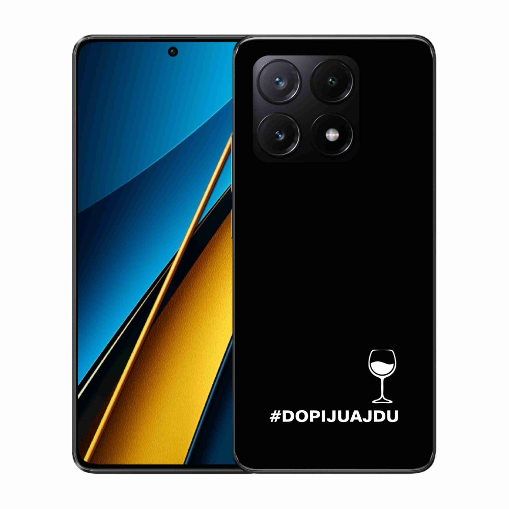 Gélový kryt mmCase na Xiaomi Poco X6 Pro 5G - vínny motív čierne pozadie