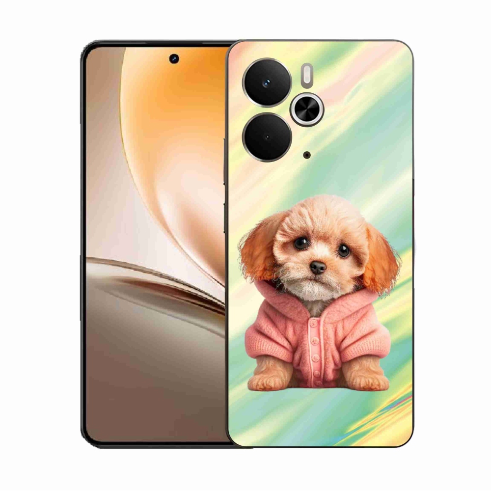 Gélový kryt mmCase na Realme 14 5G - šteňa vo svetri