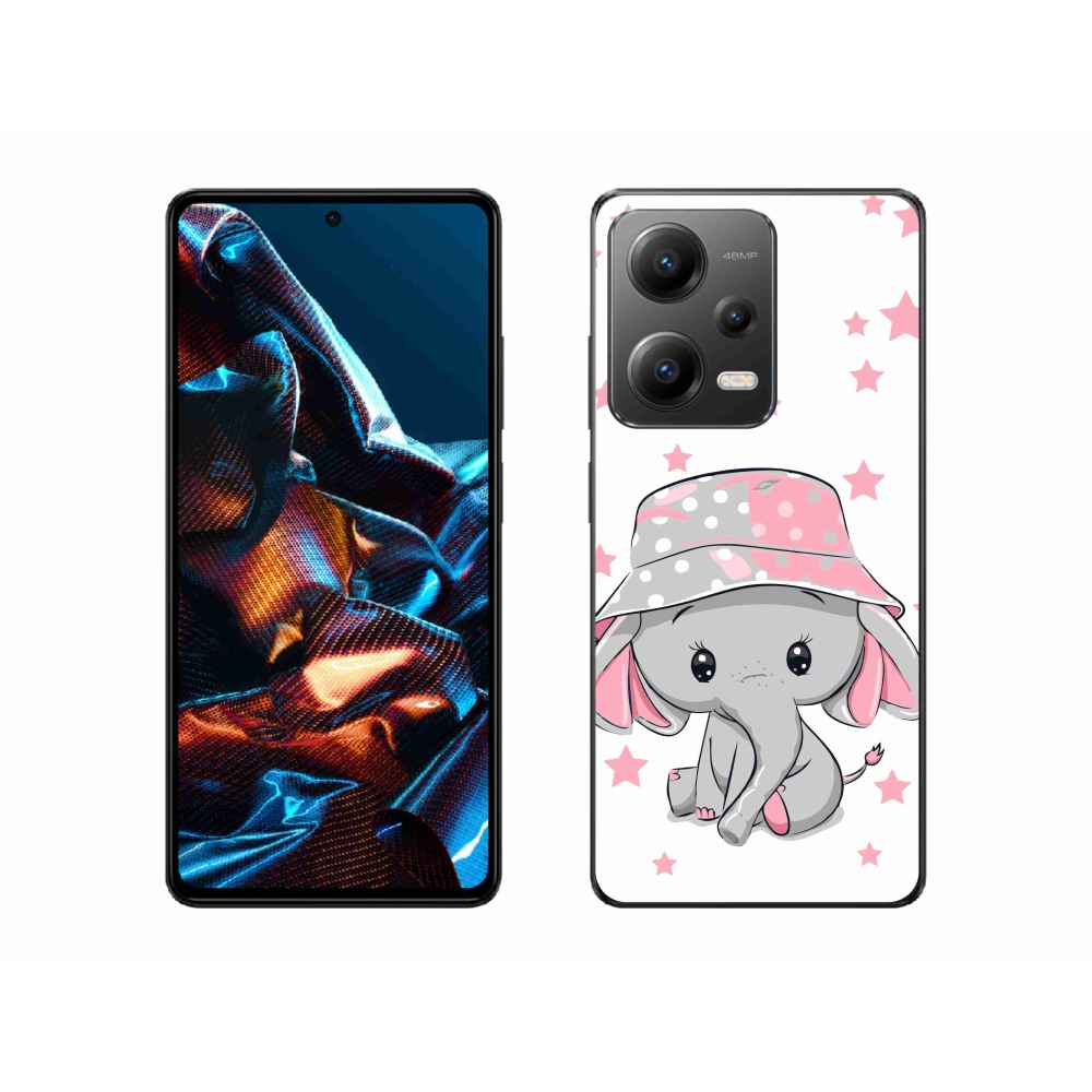 Gélový kryt mmCase na mobil Xiaomi Redmi Note 12 Pro 5G - ružový slon