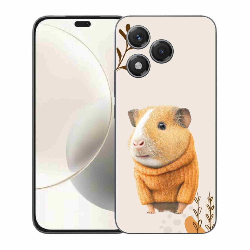 Gélový kryt mmCase na Honor 400 Lite - morča vo svetri