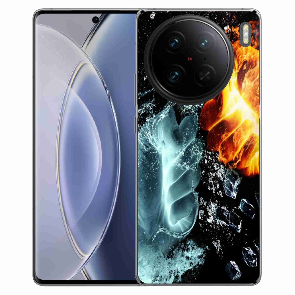 Gélový kryt mmCase na Vivo X90 Pro - voda a oheň