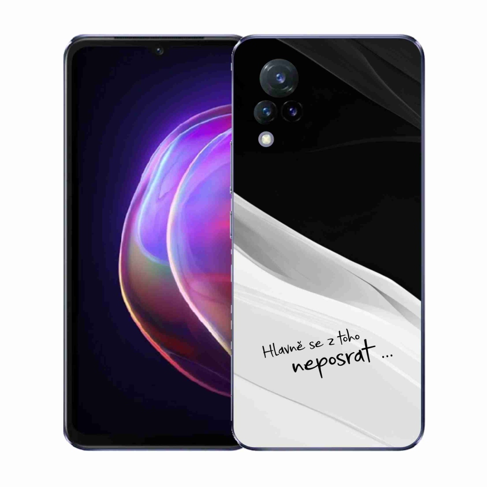 Gélový kryt mmCase na Vivo V21 4G/5G - vtipný text 13 bieločierne pozadie