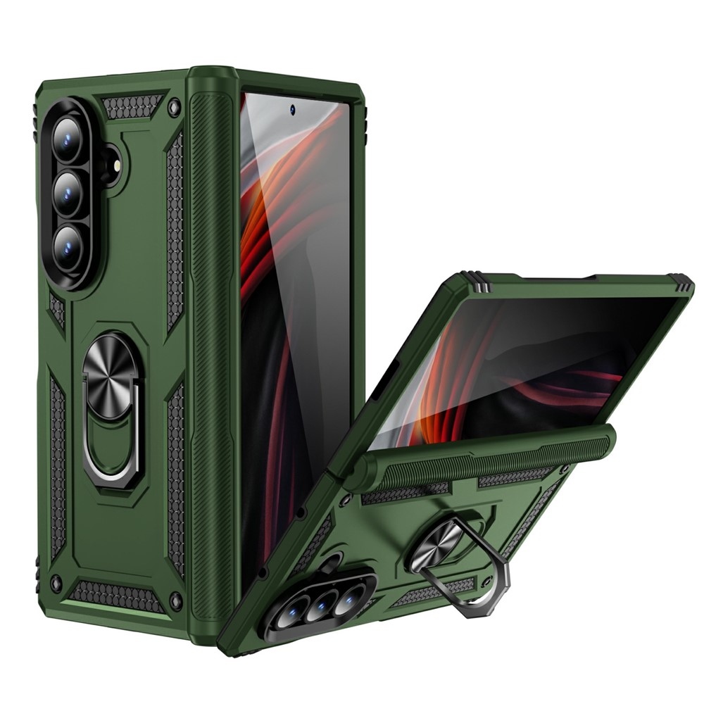 Ring odolný kryt na Samsung Galaxy Z Fold7 5G - zelený