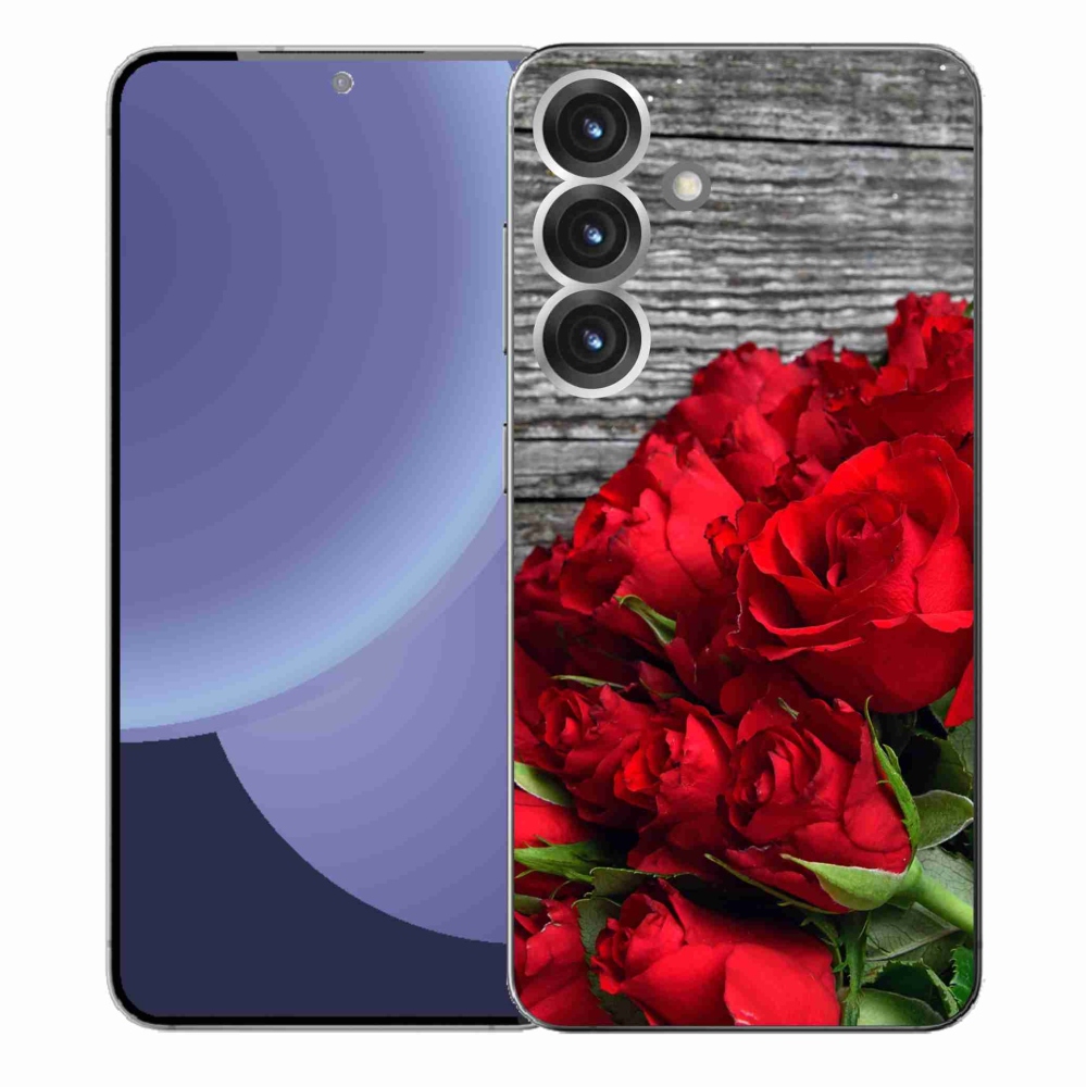 Gélový kryt mmCase na Samsung Galaxy S25+ - červené ruže