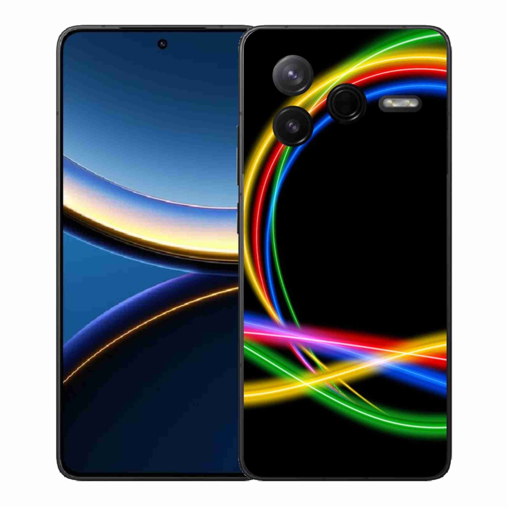 Gélový kryt mmCase na Xiaomi Poco F7 Pro - neónové kruhy