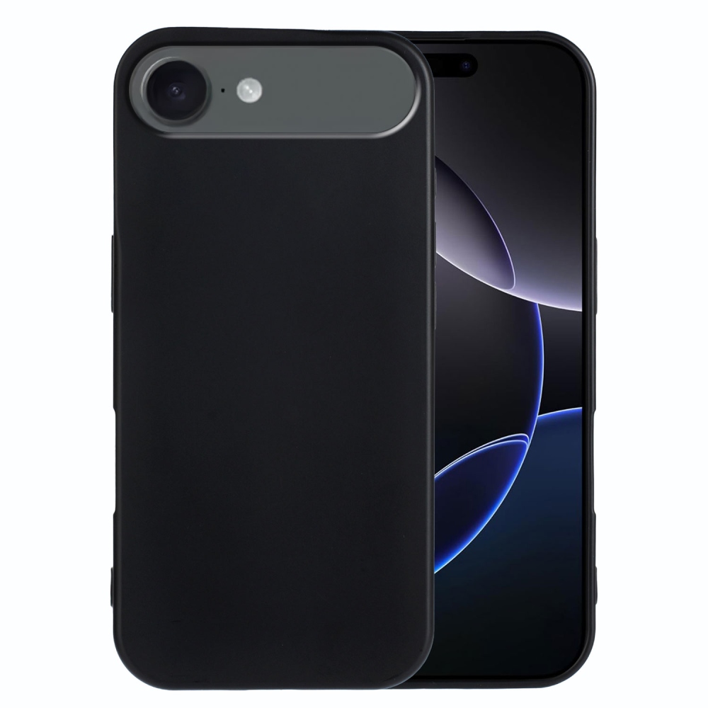 Matný gélový obal na mobil iPhone 17 Air - čierny